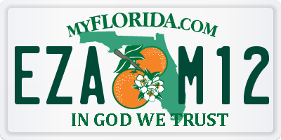 FL license plate EZAM12