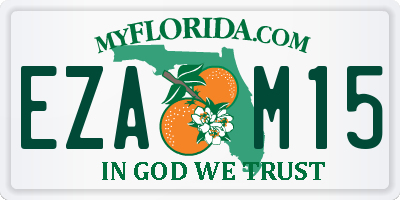 FL license plate EZAM15