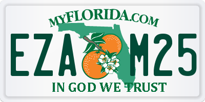 FL license plate EZAM25