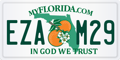 FL license plate EZAM29