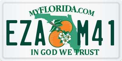 FL license plate EZAM41