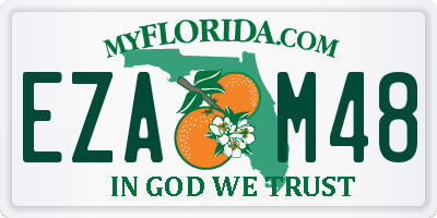 FL license plate EZAM48