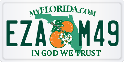 FL license plate EZAM49