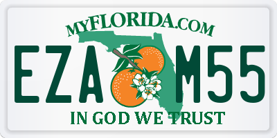 FL license plate EZAM55