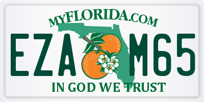 FL license plate EZAM65