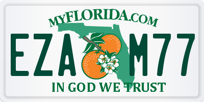 FL license plate EZAM77