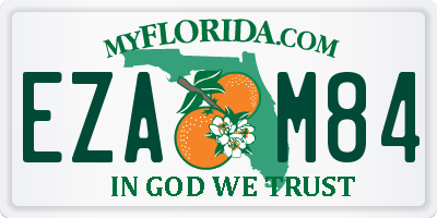 FL license plate EZAM84
