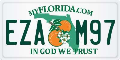 FL license plate EZAM97
