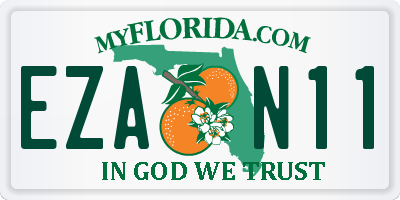 FL license plate EZAN11