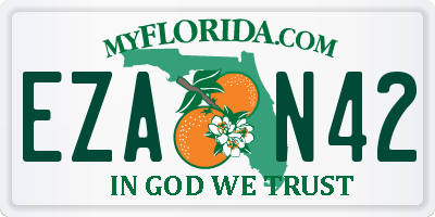 FL license plate EZAN42