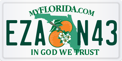 FL license plate EZAN43
