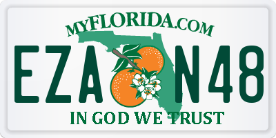 FL license plate EZAN48