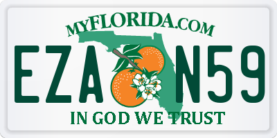FL license plate EZAN59
