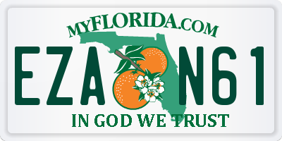 FL license plate EZAN61