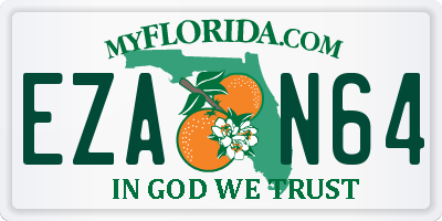 FL license plate EZAN64