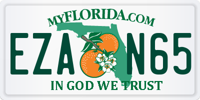 FL license plate EZAN65