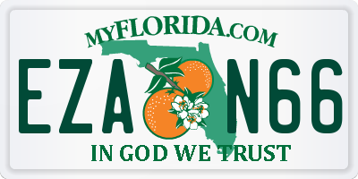 FL license plate EZAN66