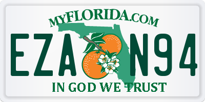 FL license plate EZAN94