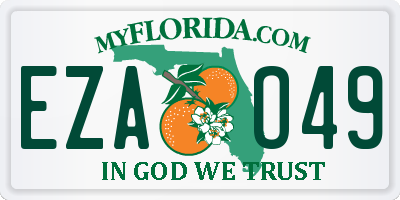 FL license plate EZAO49