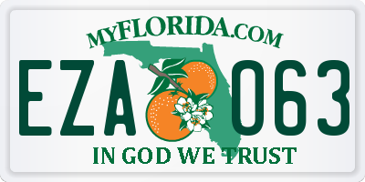 FL license plate EZAO63