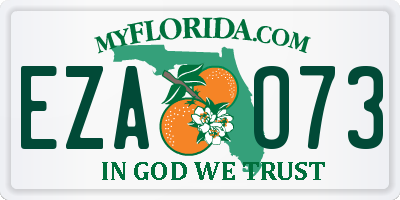 FL license plate EZAO73