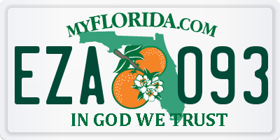 FL license plate EZAO93