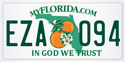 FL license plate EZAO94