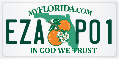 FL license plate EZAP01