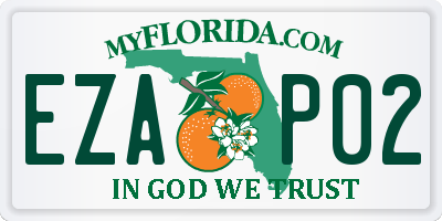 FL license plate EZAP02