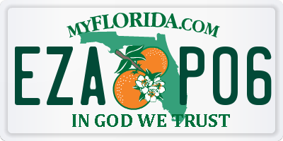 FL license plate EZAP06
