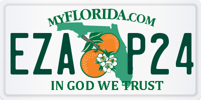 FL license plate EZAP24