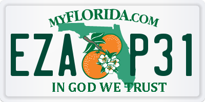 FL license plate EZAP31