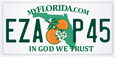 FL license plate EZAP45