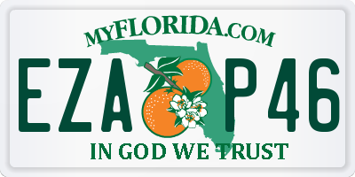 FL license plate EZAP46