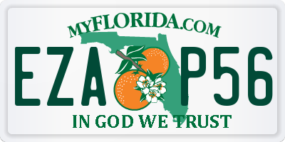 FL license plate EZAP56