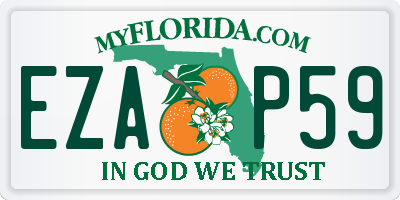 FL license plate EZAP59