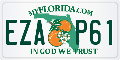 FL license plate EZAP61