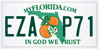 FL license plate EZAP71