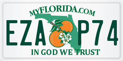 FL license plate EZAP74