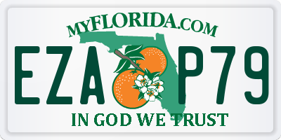 FL license plate EZAP79