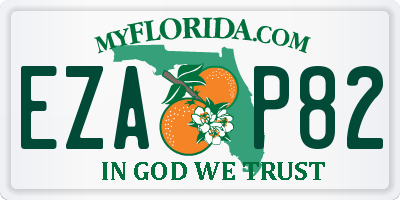 FL license plate EZAP82