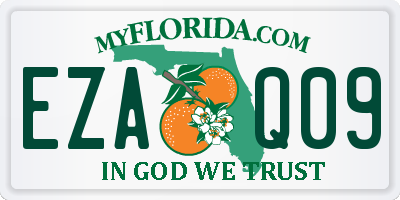 FL license plate EZAQ09