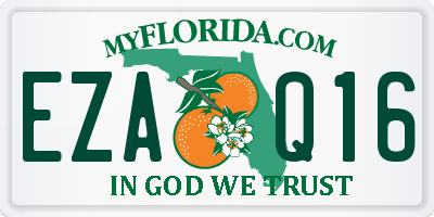 FL license plate EZAQ16