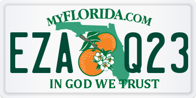 FL license plate EZAQ23