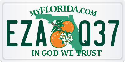 FL license plate EZAQ37