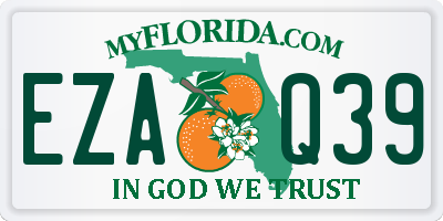 FL license plate EZAQ39