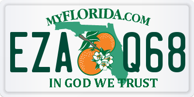 FL license plate EZAQ68