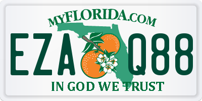 FL license plate EZAQ88