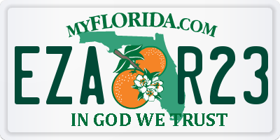 FL license plate EZAR23