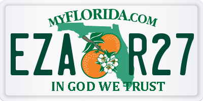 FL license plate EZAR27